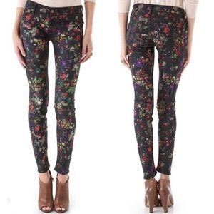 Mother The Looker Ankle Zip The Magical Forest Skinny Jeans Size 26